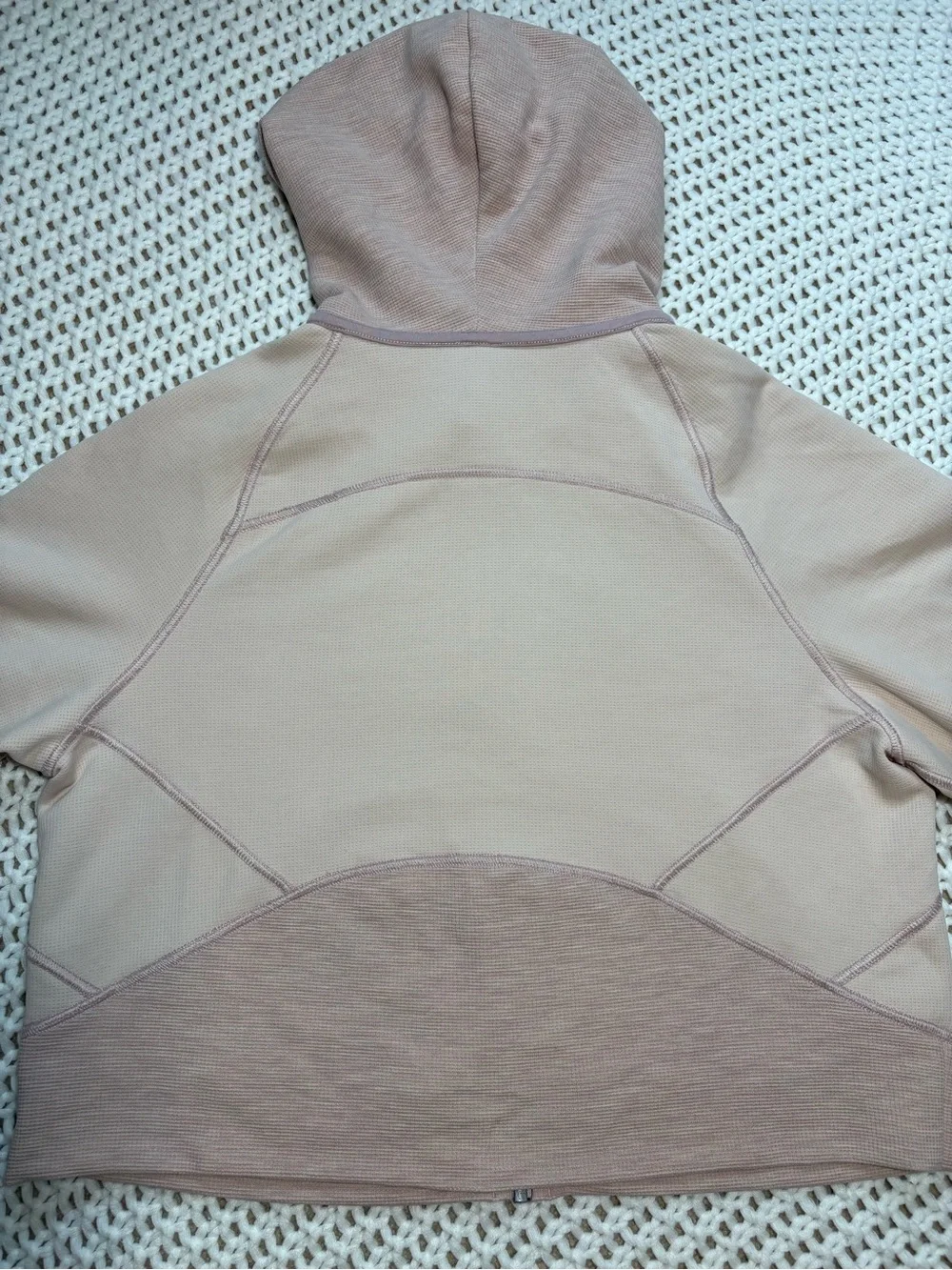 lululemon scuba oversized full zip hoodie waffle heathered mink berry size m/l